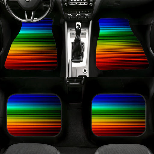 light speed colorful lines Car floor mats Universal fit