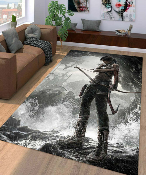 lara croft tomb rider Living room carpet rugs