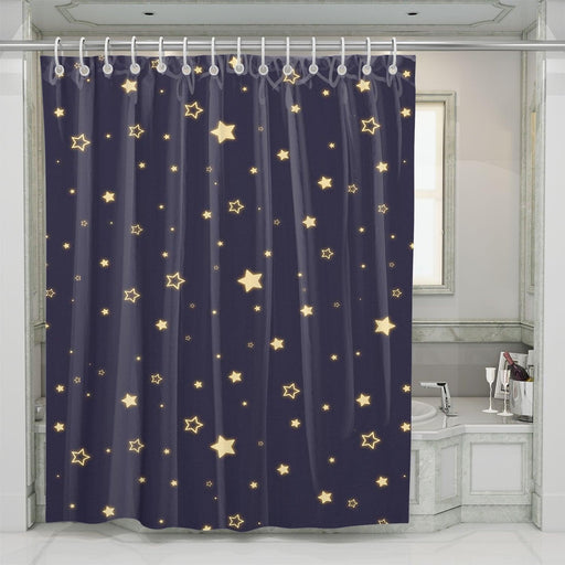 light stars in the night shower curtains