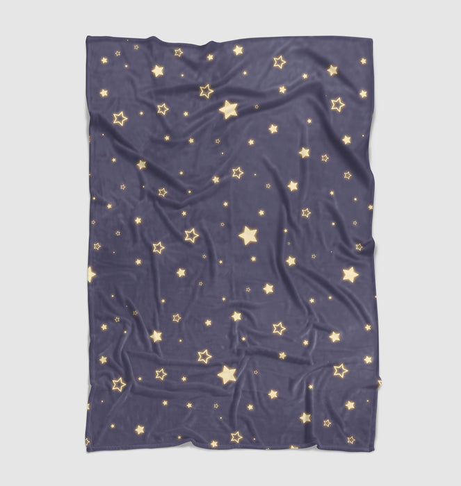 light stars in the night Ultra soft fleece blanket