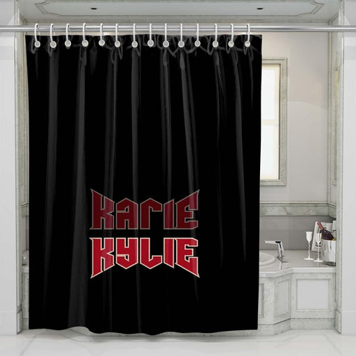 kylie logo shower curtains