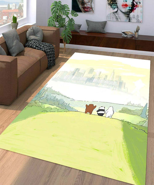 landscape we bare bears Living room carpet rugs