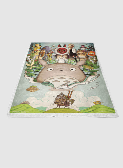 Totoro Mononoke soft fleece blanket