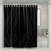 lines curve dark pattern shower curtains