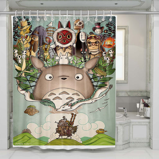 totoro mononoke shower curtains