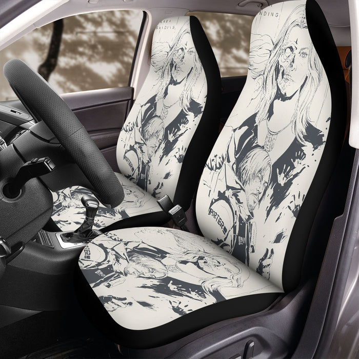 line grey main character death stranding Car Seat Covers