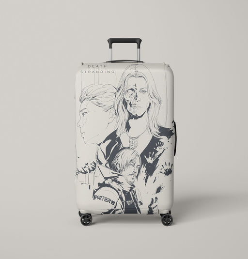 line grey main character death stranding Luggage Covers | Suitcase