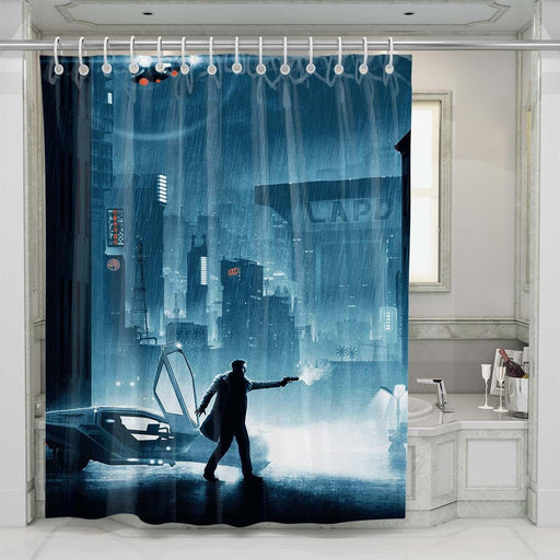 lapd blade runner 2049 shower curtains