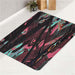 liquid abstract aesthetic holographic bath rugs