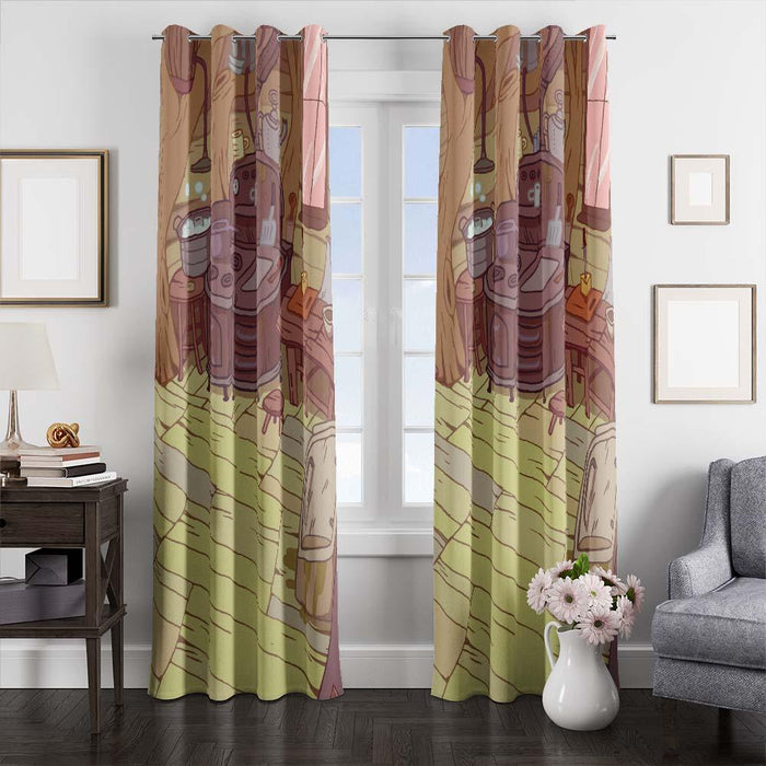 layout cartoon network window curtains