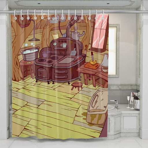 layout cartoon network shower curtains