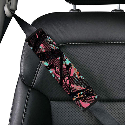liquid abstract aesthetic holographic Car seat belt cover
