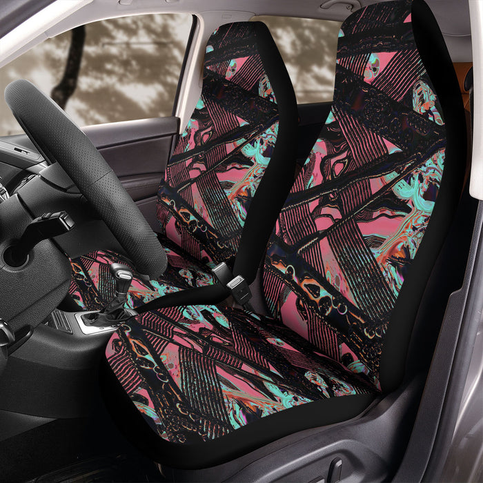 liquid abstract aesthetic holographic Car Seat Covers