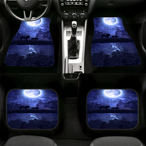 lion king silhouette blue moon Car floor mats Universal fit