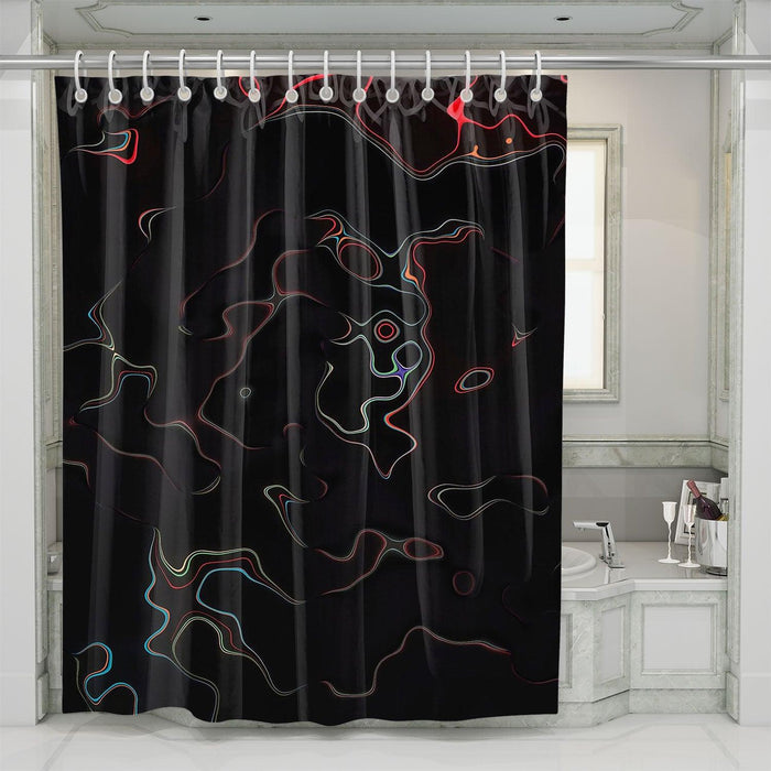 liquid abstract light specular shower curtains