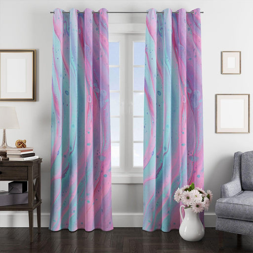 liquid aesthetic wave 3d window Curtain