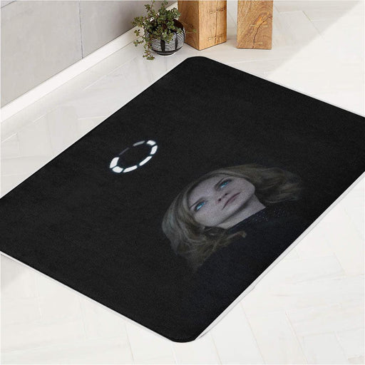 load sign girl of black mirror bath rugs