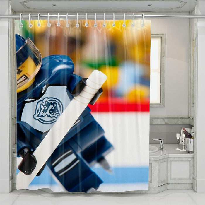 lego hockey tribute nhl shower curtains