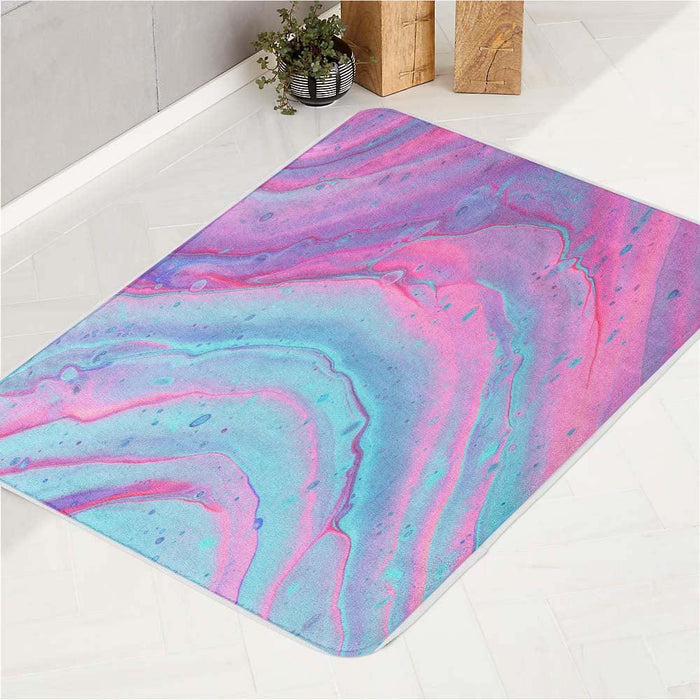 liquid aesthetic wave 3d bath rugs