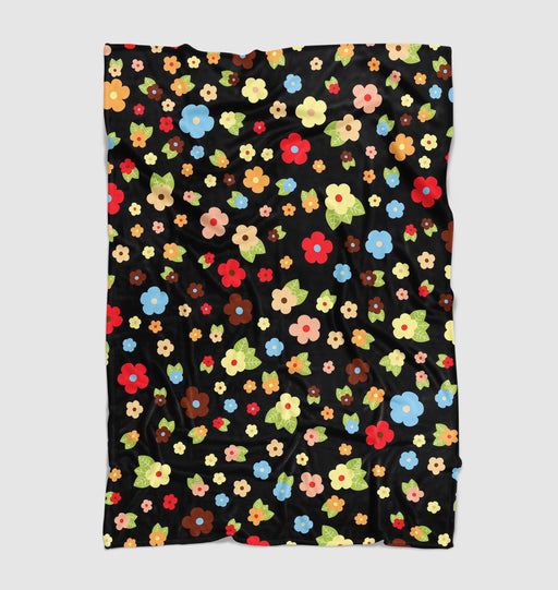 little beautiful flower in the dark Ultra soft fleece blanket