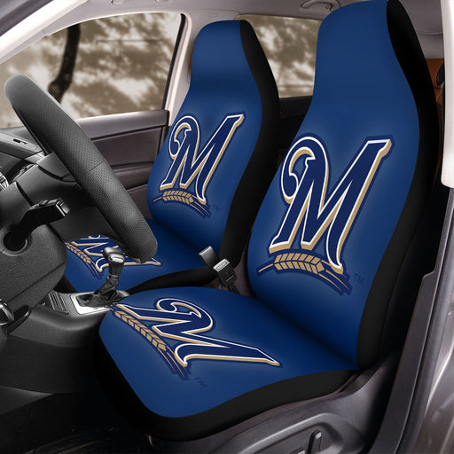 logo font milwaukee brewers Car Seat Covers