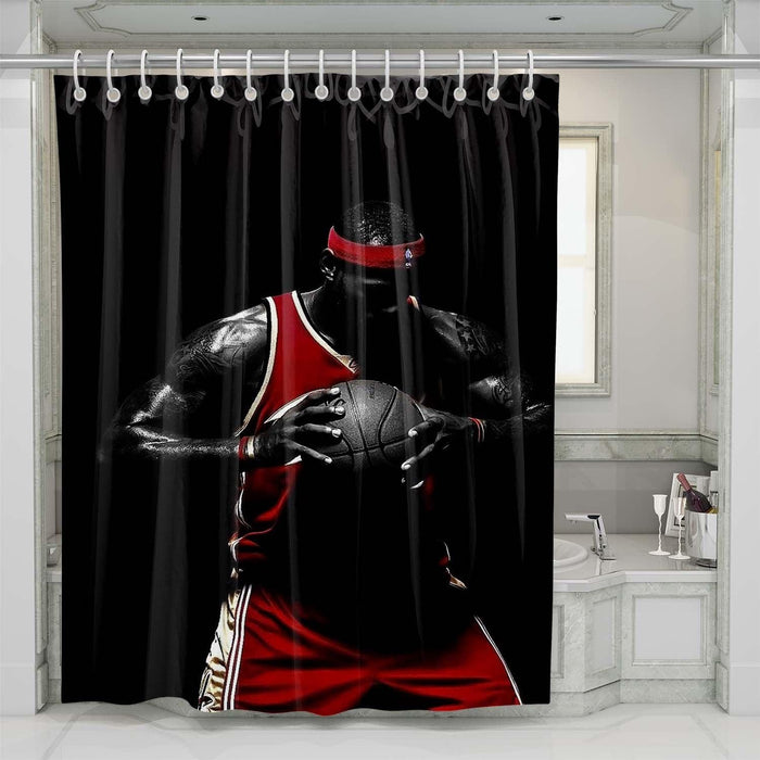 lebron james player nba shower curtains