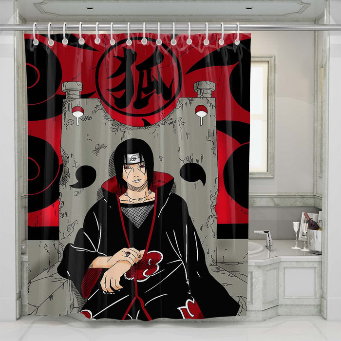 uchiha itachi 2 shower curtains