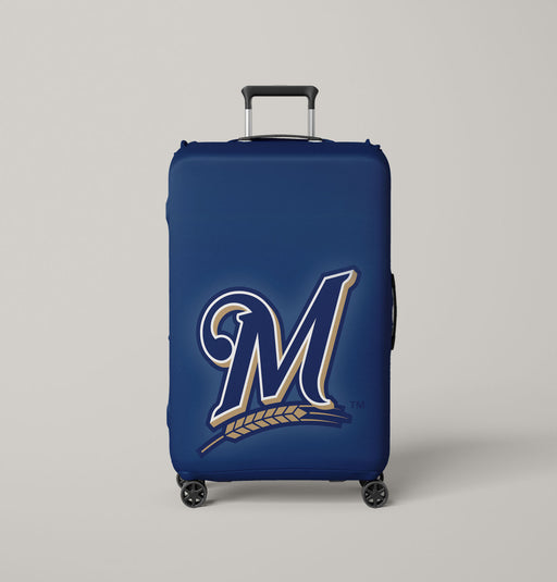 logo font milwaukee brewers Luggage Covers | Suitcase