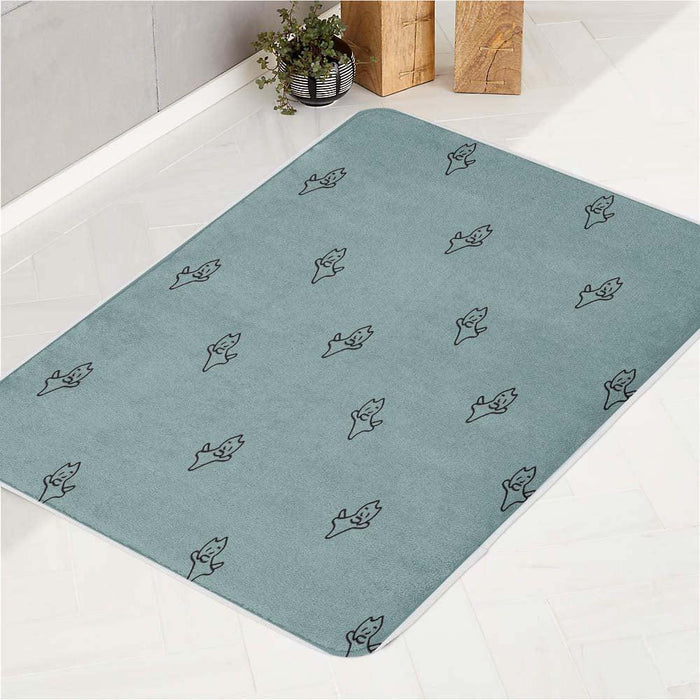 little cat cute dancing icon bath rugs