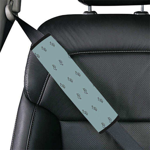 little cat cute dancing icon Car seat belt cover