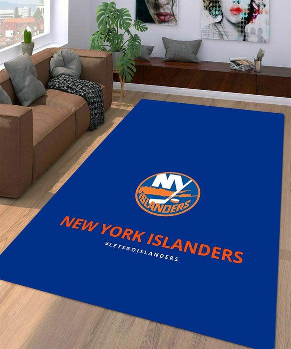 lets go new york islanders Living room carpet rugs