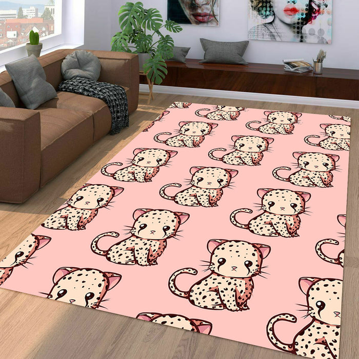 little cheetah really cute Living room carpet rugs