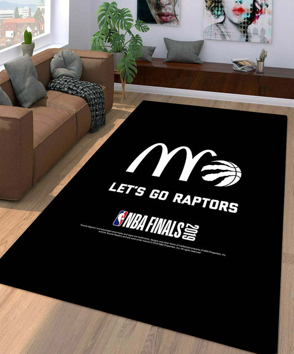 lets go raptors for final nba Living room carpet rugs