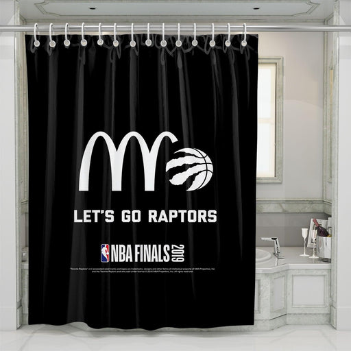 lets go raptors for final nba shower curtains