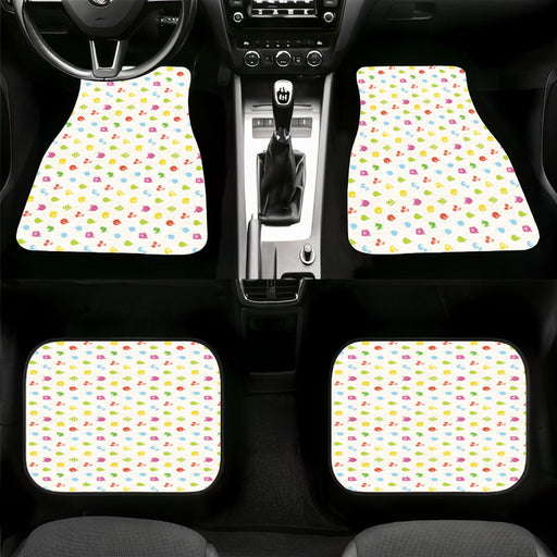 little icon of fruits colorful Car floor mats Universal fit