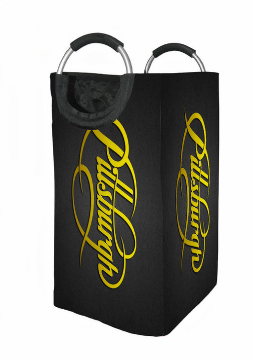 lettering pittsburgh team Laundry Hamper | Laundry Basket