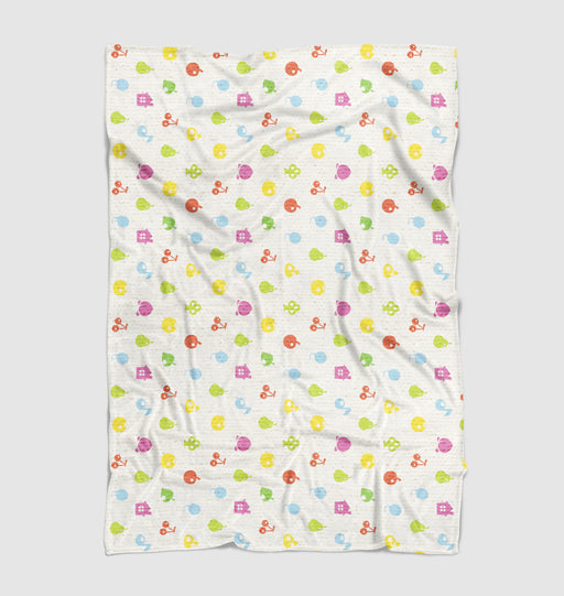 little icon of fruits colorful Ultra soft fleece blanket