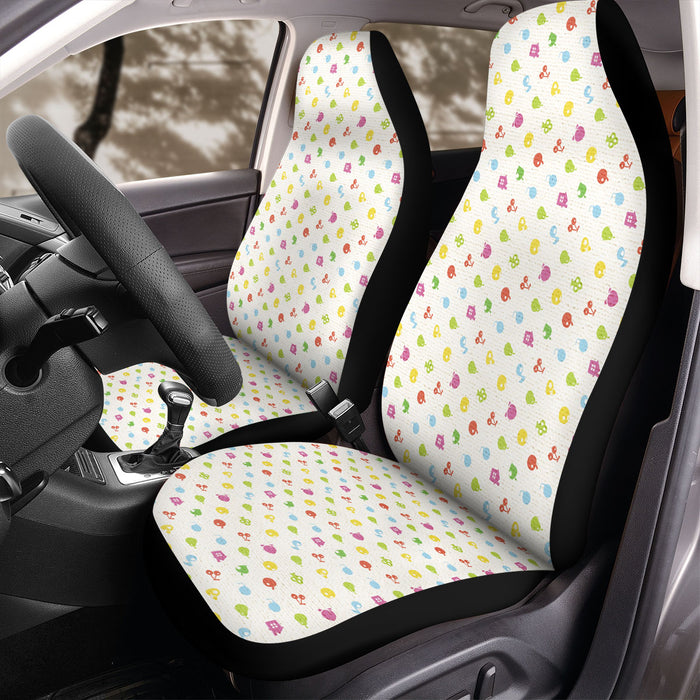 little icon of fruits colorful Car Seat Covers