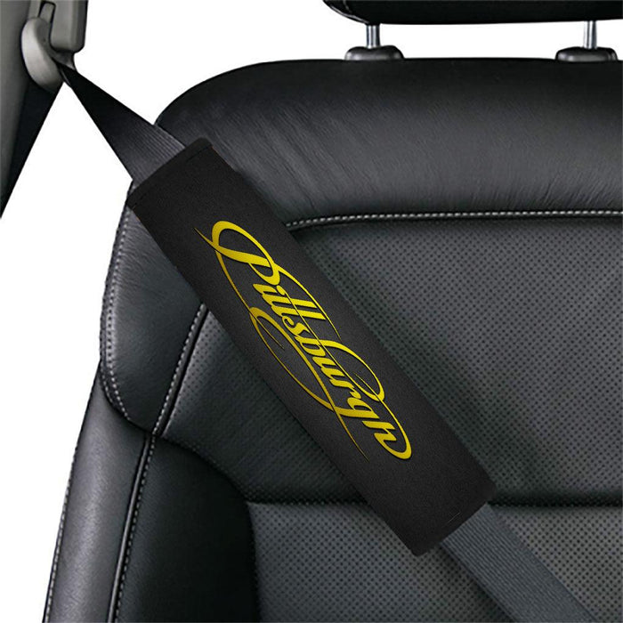 lettering pittsburgh team Car seat belt cover - Grovycase