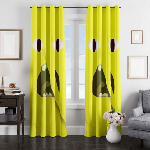 lemongrab flat face adventure time window curtains