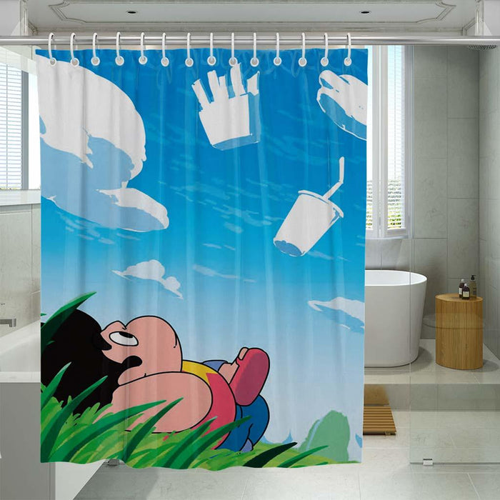 lemongrab flat face adventure time shower curtains