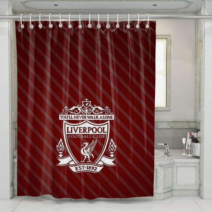 liverpool redline pattern england shower curtains