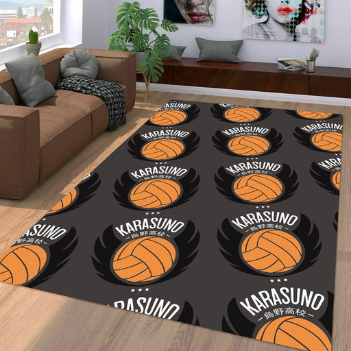 logo karasuno volley ball team Living room carpet rugs