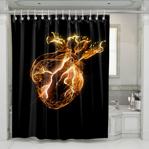 light flater altered carbon icon shower curtains