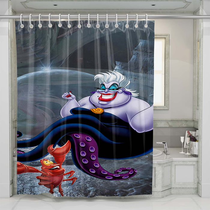 ursula octopus little mermaid shower curtains