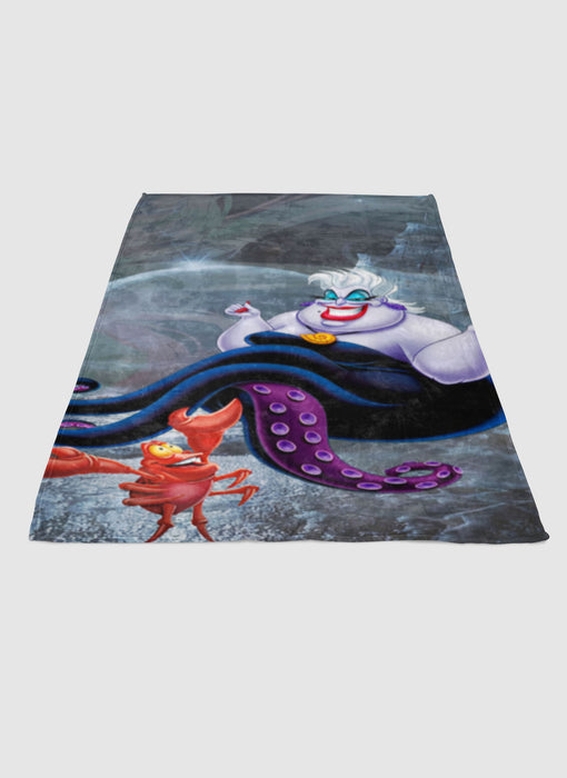 ursula octopus little mermaid soft fleece blanket