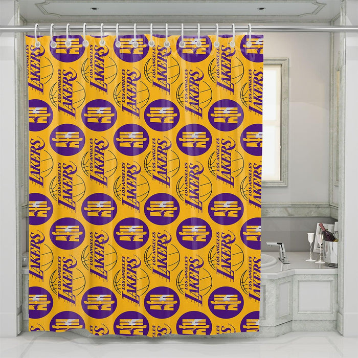 los angeles lakers nba logo shower curtains