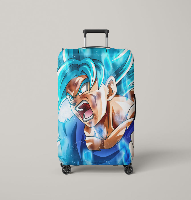 louder super saiyan goku Luggage Covers | Suitcase