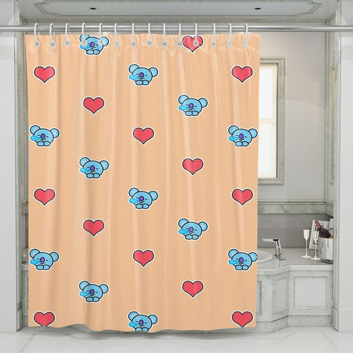 love and koya rap mon bangtan boys shower curtains