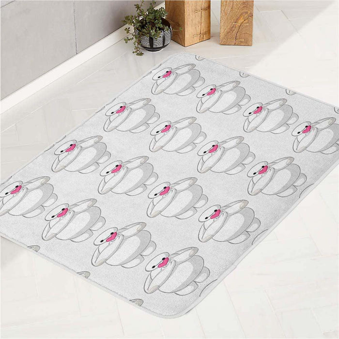 love from baymax cute robot bath rugs